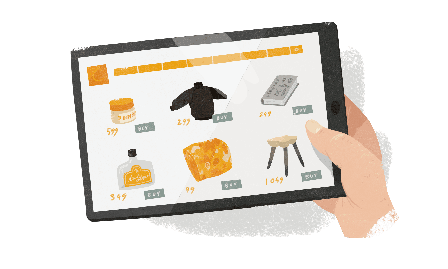 Illustrasjon av reward på tablet