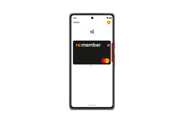 Illustrasjon av Google Pay i mobilen